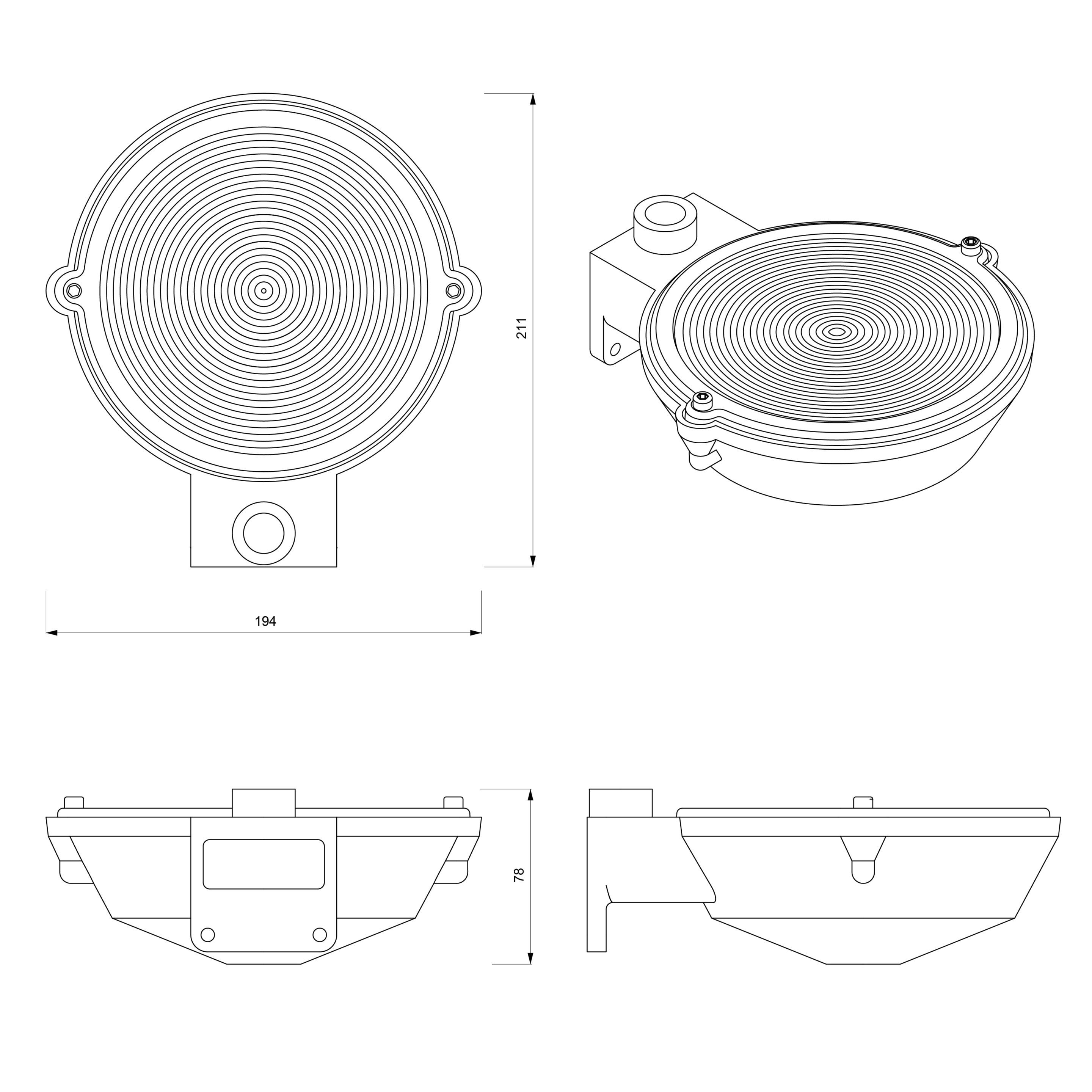 Натуральный алюминиевый настенный светильник Genuit Silver ARCH-00059994 - Вид №6