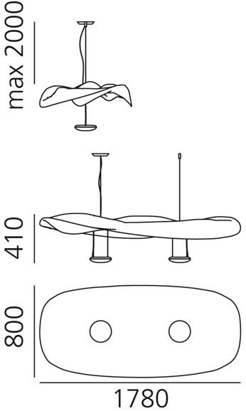 Artemide Подвесной светильник отраженного света Cosmic angel 1518010a - Вид №1