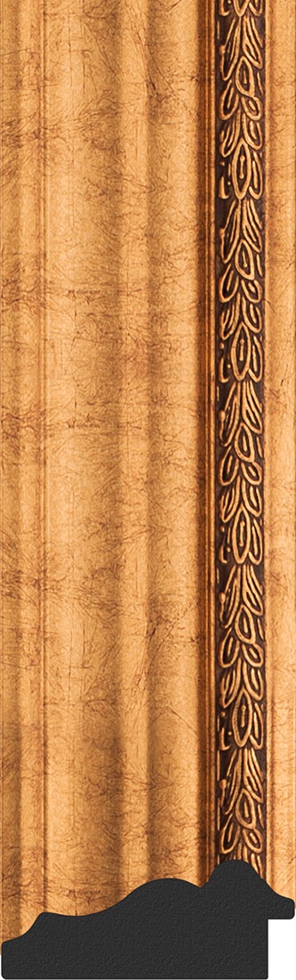 BY 3784 Зеркало в багетной раме - римское золото 88 mm EVOFORM Octagon - Вид №2