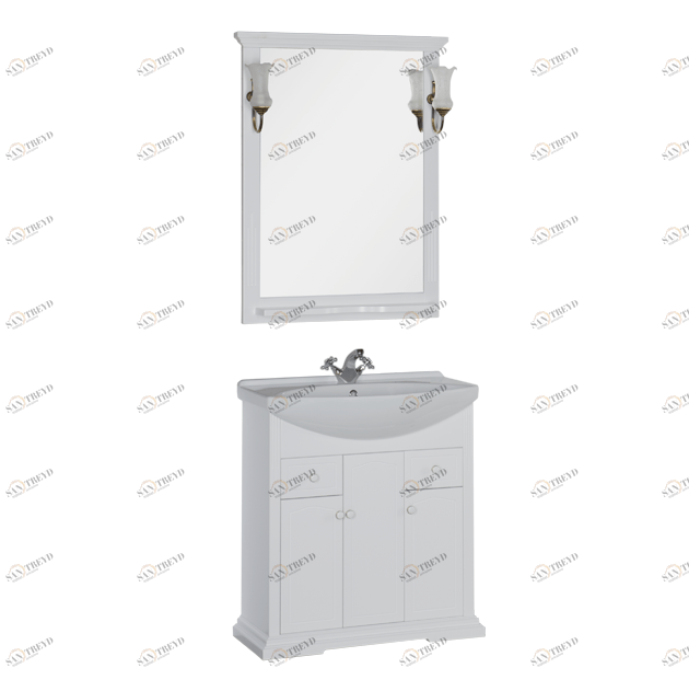 Комплект мебели Aquanet Лагуна 75 белый 00175444