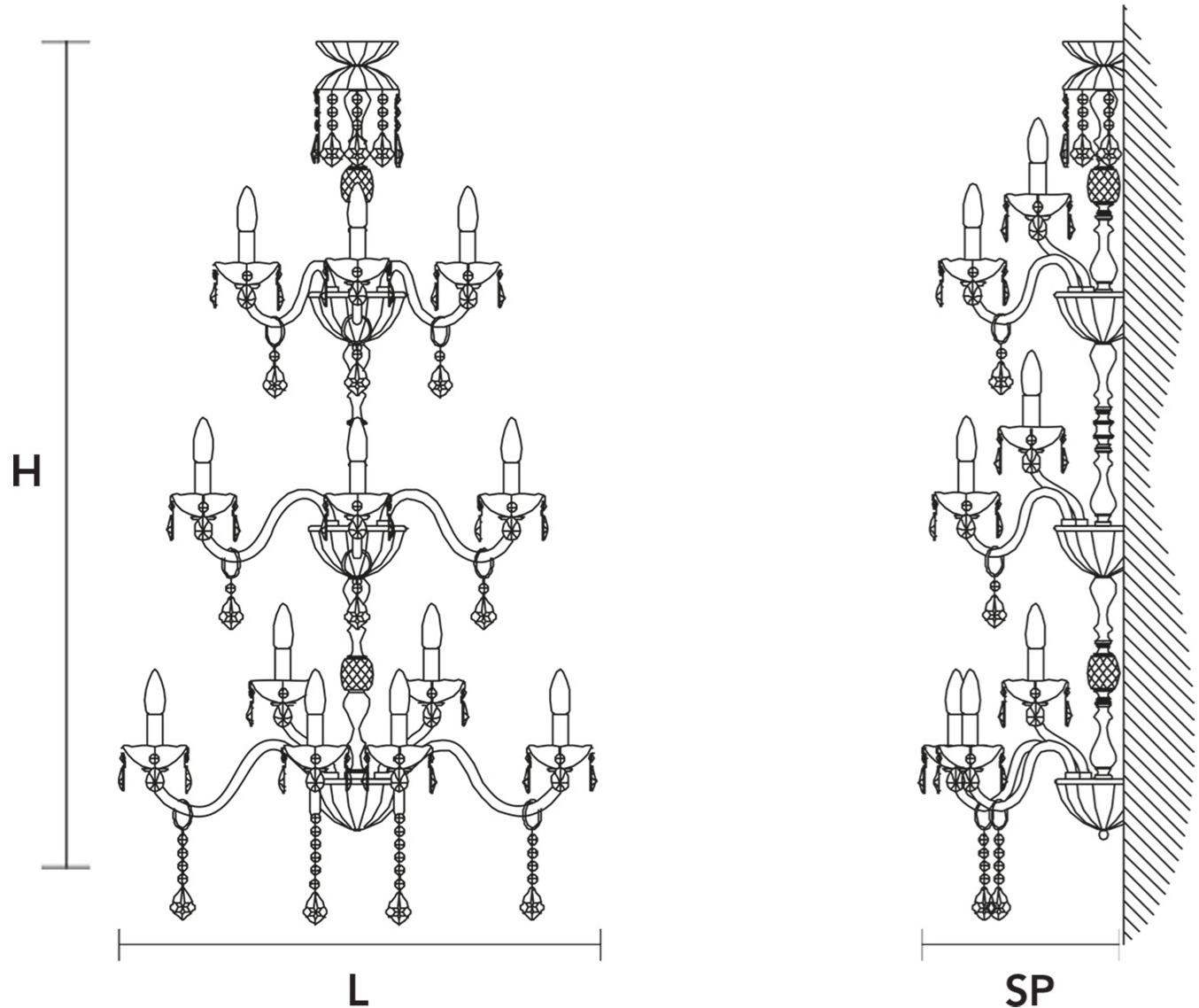 Masiero Бра из дутого стекла с кристаллами Glass sun-id-1378828 - Вид №4