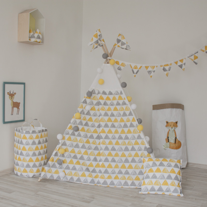 Тканевая корзина Triangles VAMVIGVAM TRIANGLES 281541 Желтый;серый Santreyd  - Вид №8