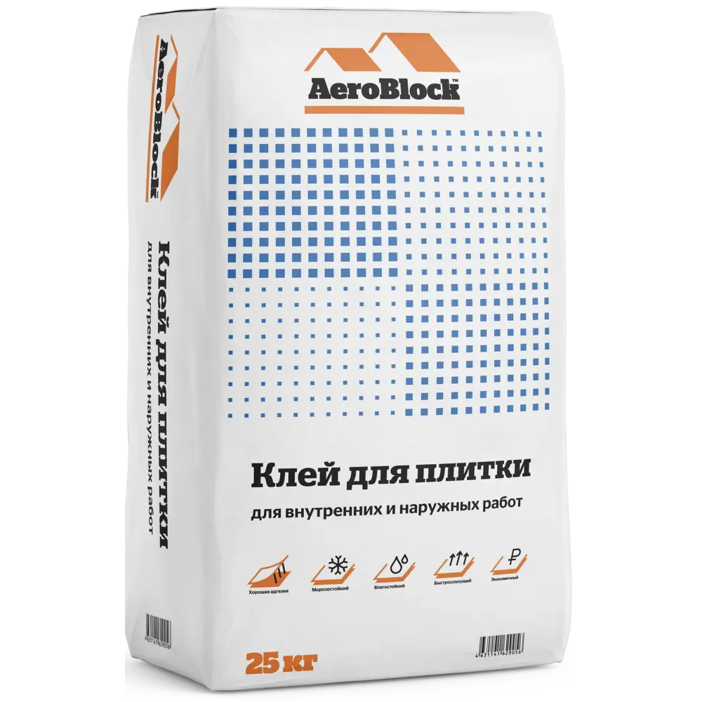Клей для плитки AeroBlock для внутренних и наружных работ 25 кг 82823934 STLM-2093801