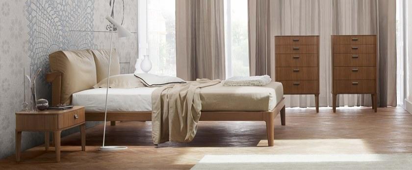 ZANETTE Двуспальная кровать из кожи с обитым изголовьем sun-id-1408065 - Вид №1