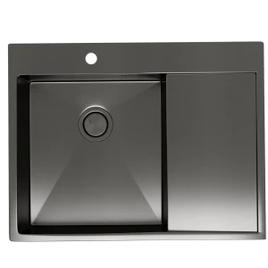 91922165 Мойка для кухни Reflexion Maggiore RX2365BL 50x65 см глубина чаши 17.30 см нержавеющая сталь цвет стальной серый STLM-1401266