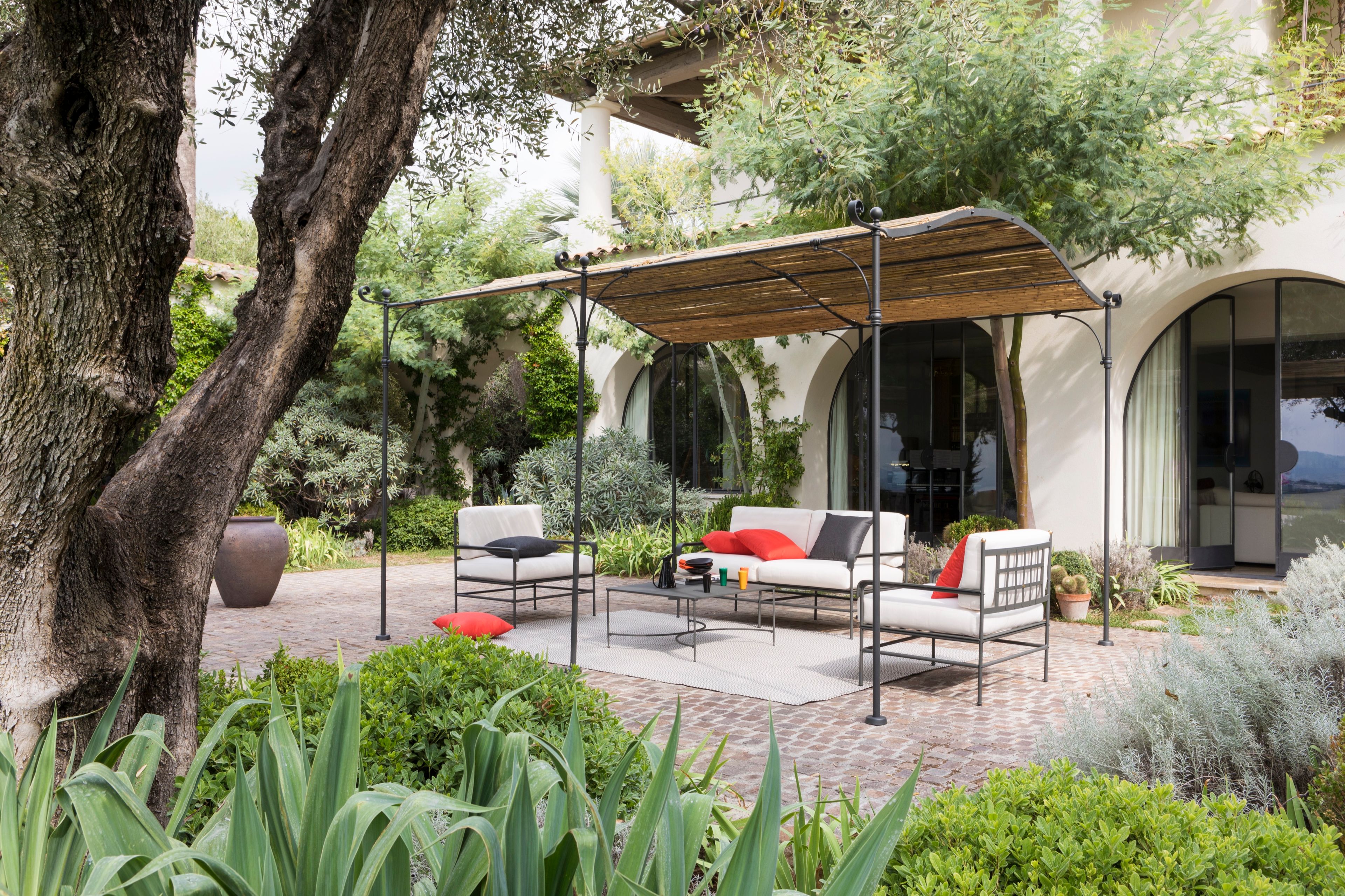 Садовый диван из оцинкованного железа и акриловой ткани Unopiù Тоскана ARCH-00126195 - Вид №5