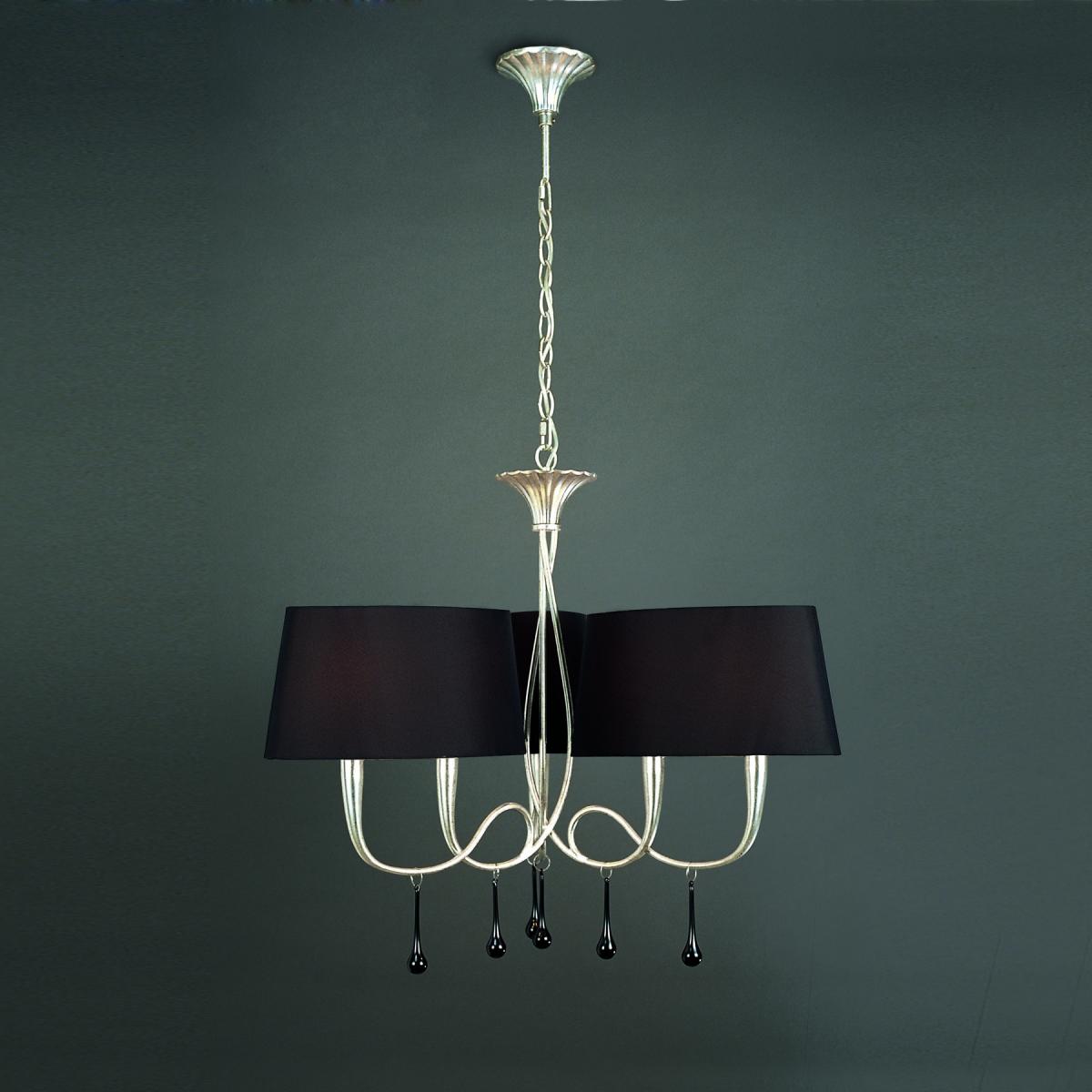 084116 Люстра 6L серебро/черный Mantra Paola - Вид №5