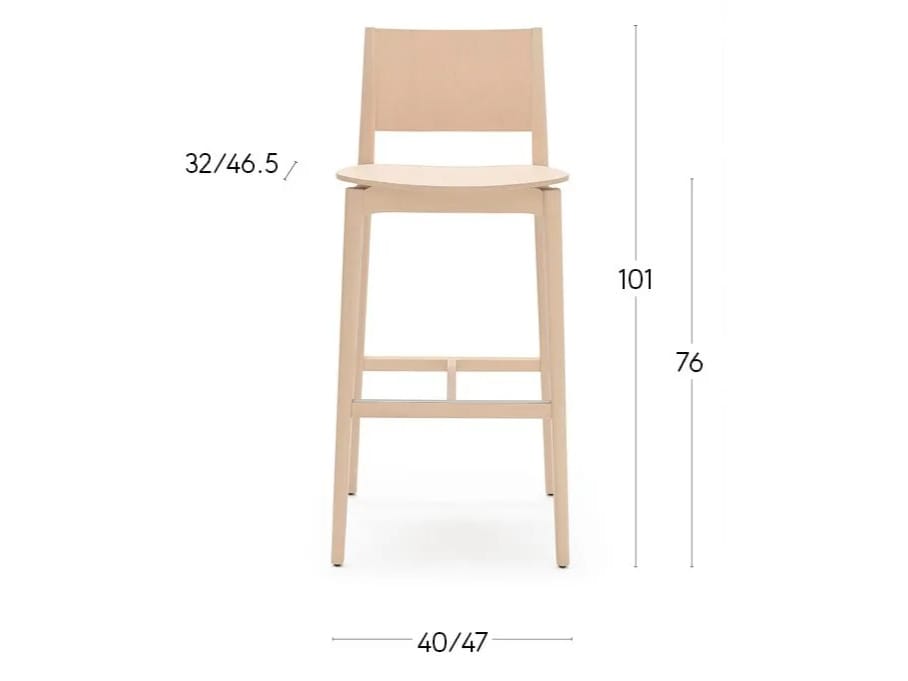Высокий стул из бука Billiani Blazer ARCH-00002482 - Вид №1