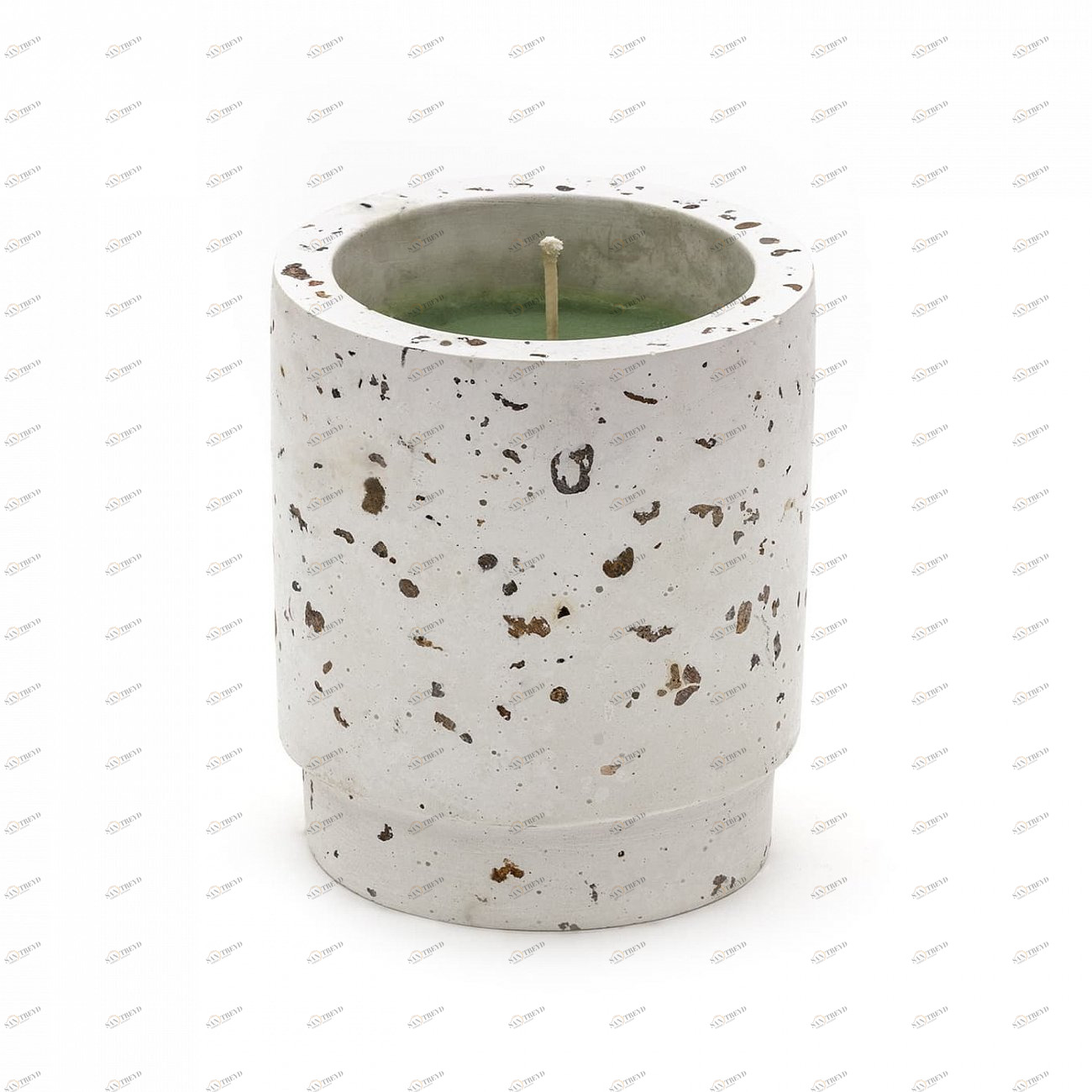 Свеча в подсвечнике из бетона 10,5х9 см серая Green Possessed Desert SELETTI  00-3883349 Серый 