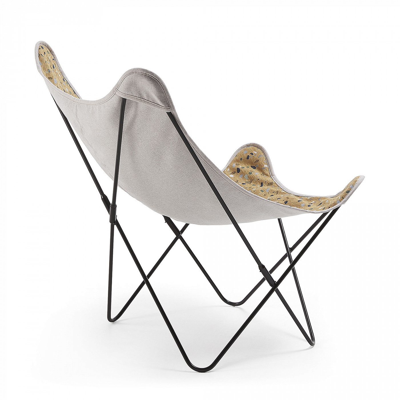 065233 Кресло nn ткань terrazzo горчица La Forma Fly