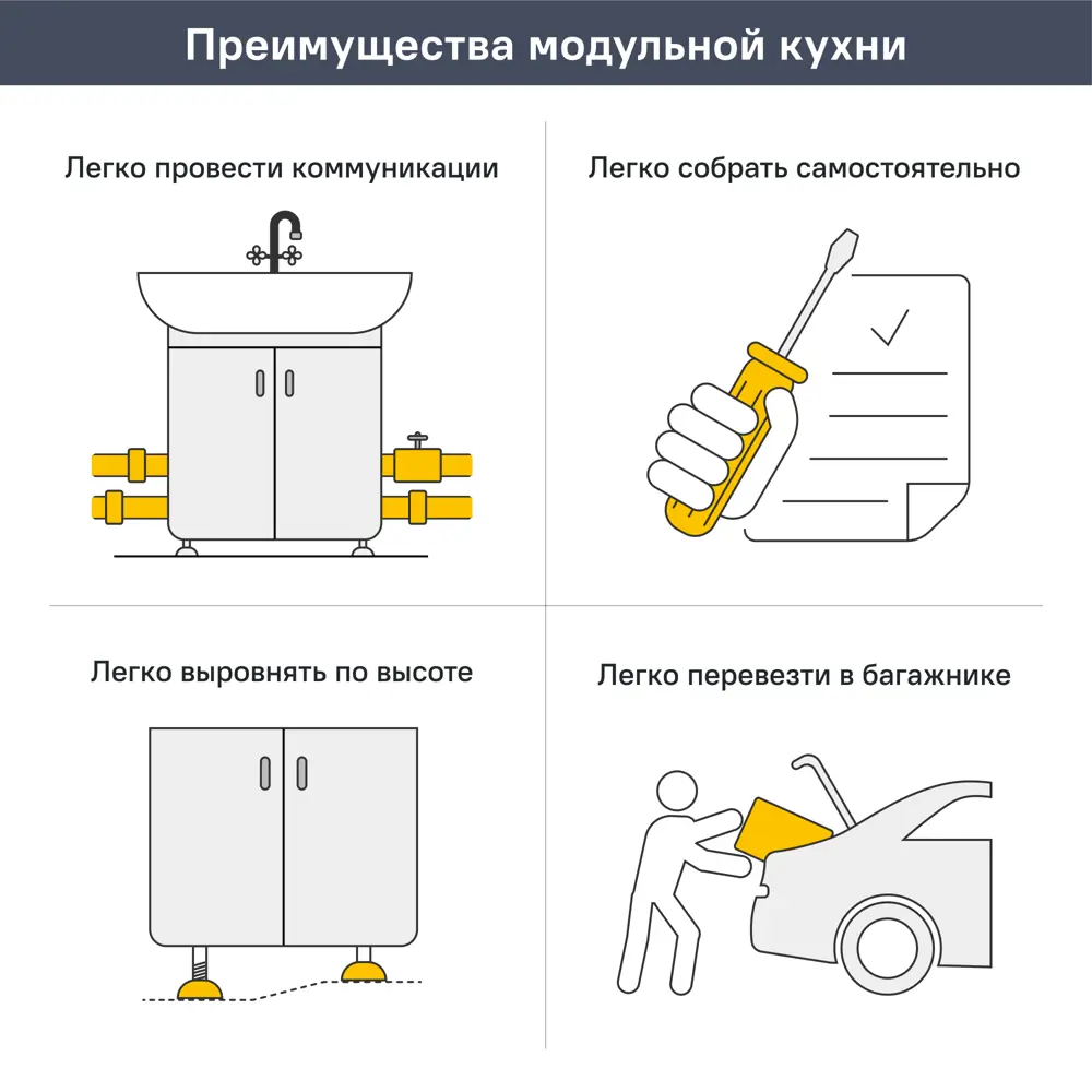 Кухонный шкаф навесной Парма 60x33.8x28.9 см ЛДСП цвет камень темный Santreyd STLM-2127193 - Вид №10