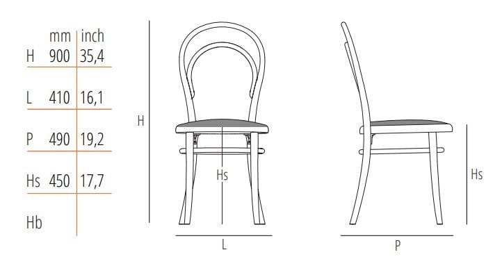 Стул из бука с мягким сиденьем Wiener GTV Design N.14 ARCH-00144598 - Вид №2