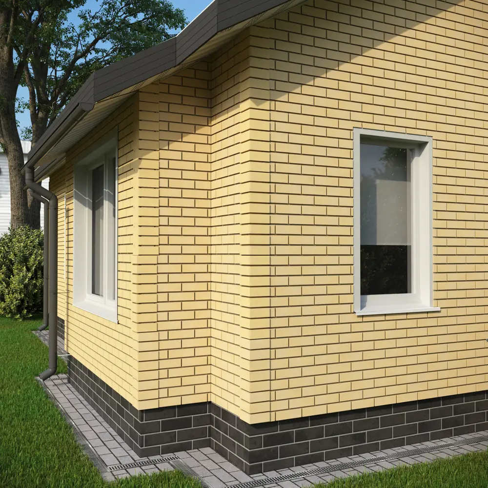 Фасадная панель Grand Line 417x1105 мм мм кирпич песочный 0.38 м² 83515698 STLM-2175864  - Вид №2