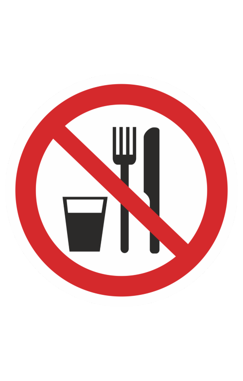 68358 Знак "Запрещается принимать пищу"  Запрещающие знаки размер 100 х 100 мм Спецодежда 