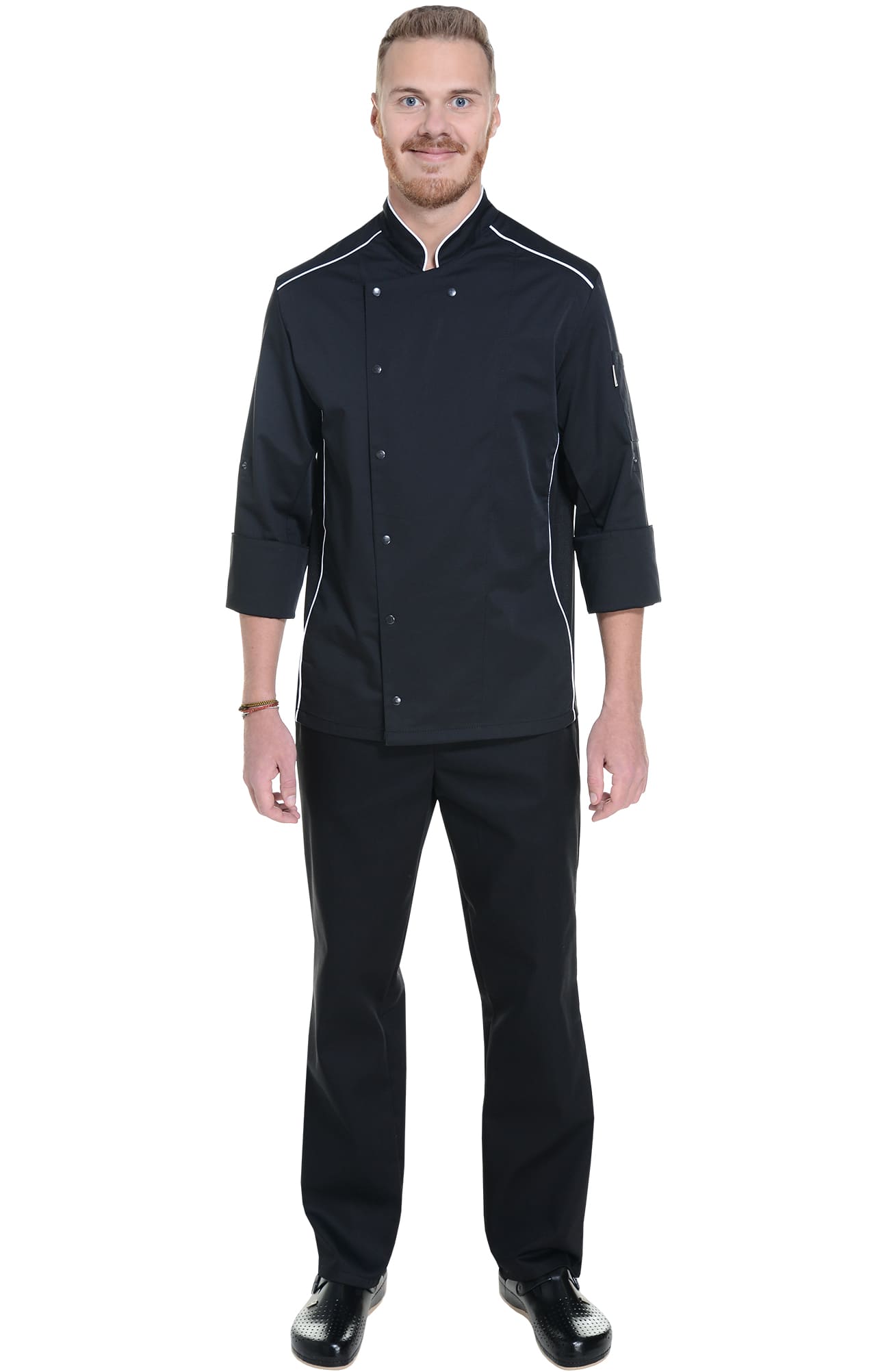 62606 Китель поварской black (черный) RICON  Повар  размер 50 (L)  - Вид №5