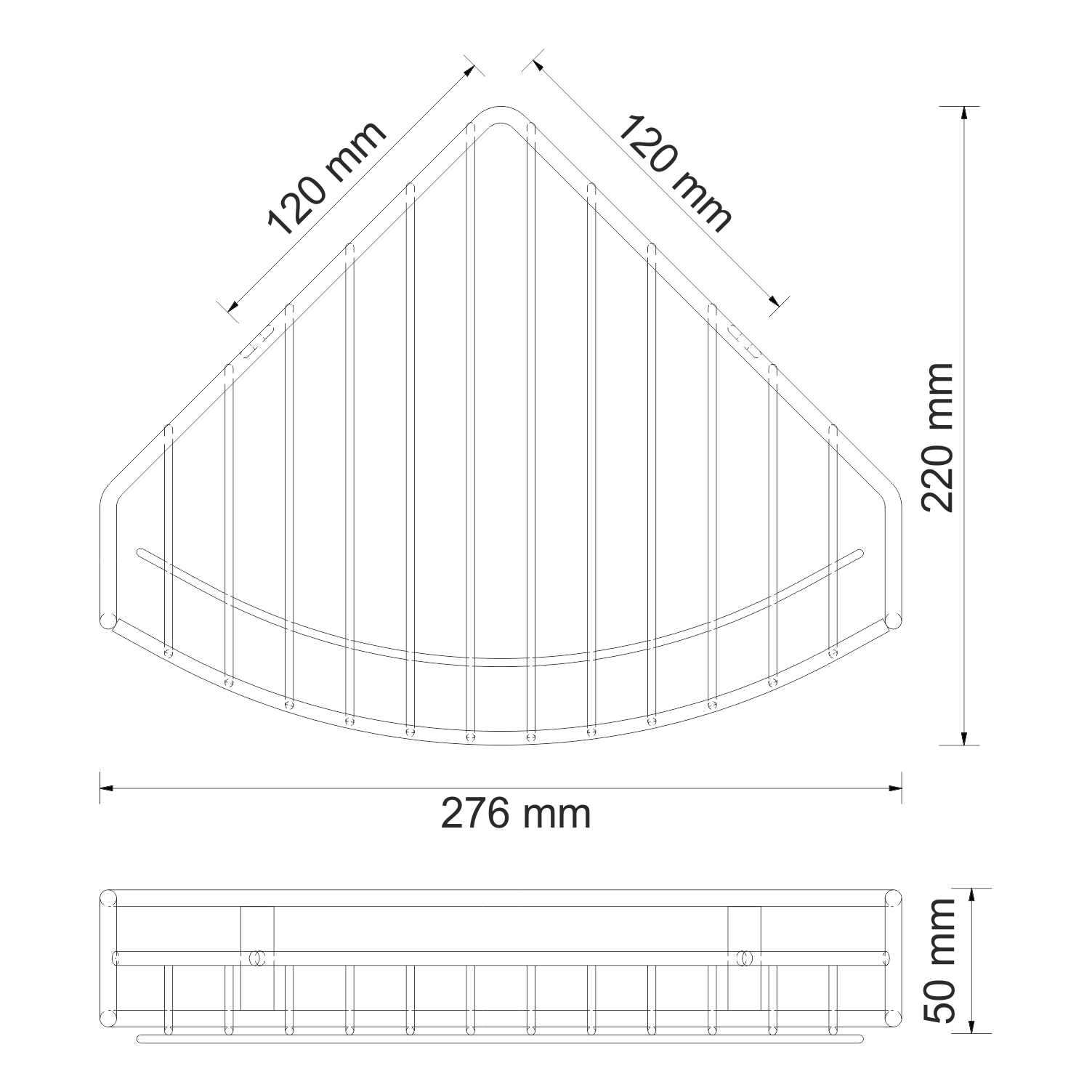 K-1511 Полка металлическая WasserKRAFT  - Вид №3