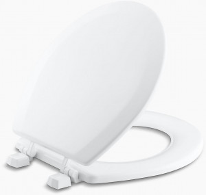 KOHLER Круглое переднее сиденье для унитаза Triko  с пластиковыми петлями K-4716-T-0