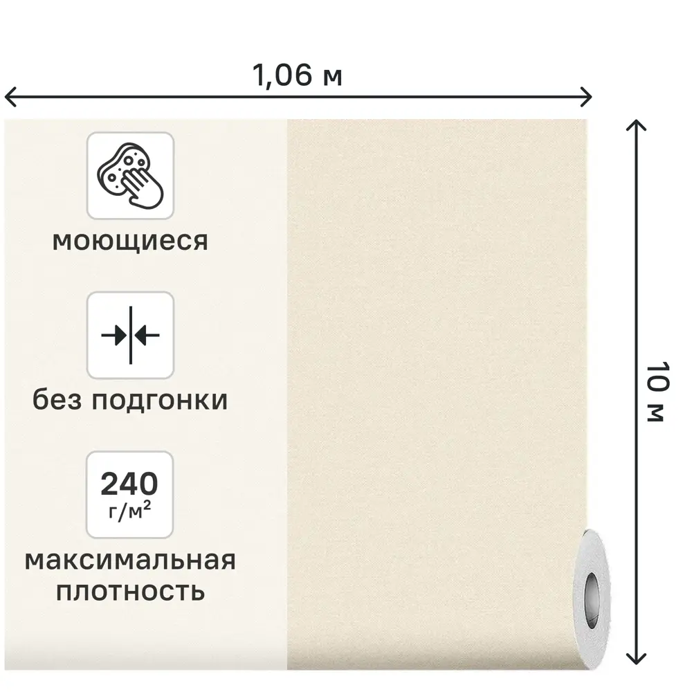 Обои флизелиновые Grandecolife Kantri 1 бежевые 1.06 м R207002 STLM-2143569 - Вид №1