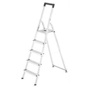 Стремянка алюминиевая Hailo 8140-500 5 ступеней, максимальная нагрузка 150 кг 84047229 STLM-2206656