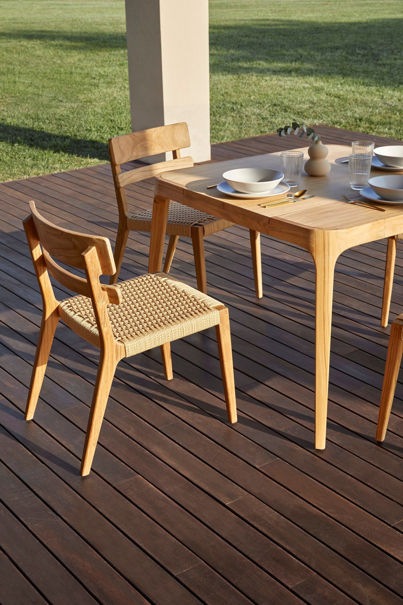 Квадратный стол из тикового дерева POINT Paralel ARCH-00151102 - Вид №2