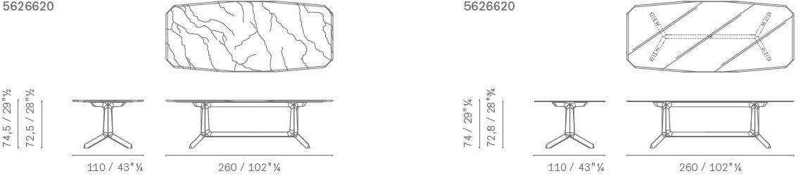 Poltrona Frau Прямоугольный мраморный стол для гостиной La collezione - tavoli e sedie sun-id-1365771 - Вид №2