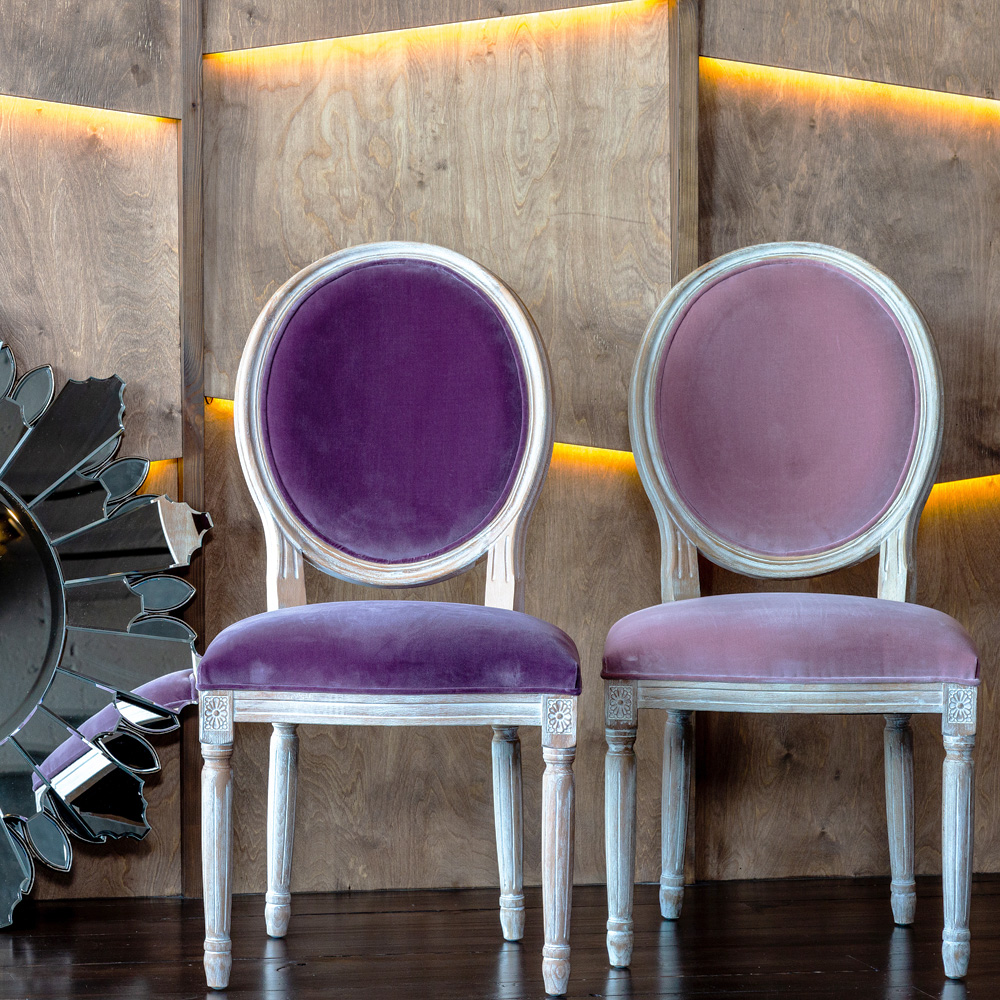 3113001 Стул «Луи / Пудровый розовый» (бархат, белый жемчуг) Object Desire  - Вид №4