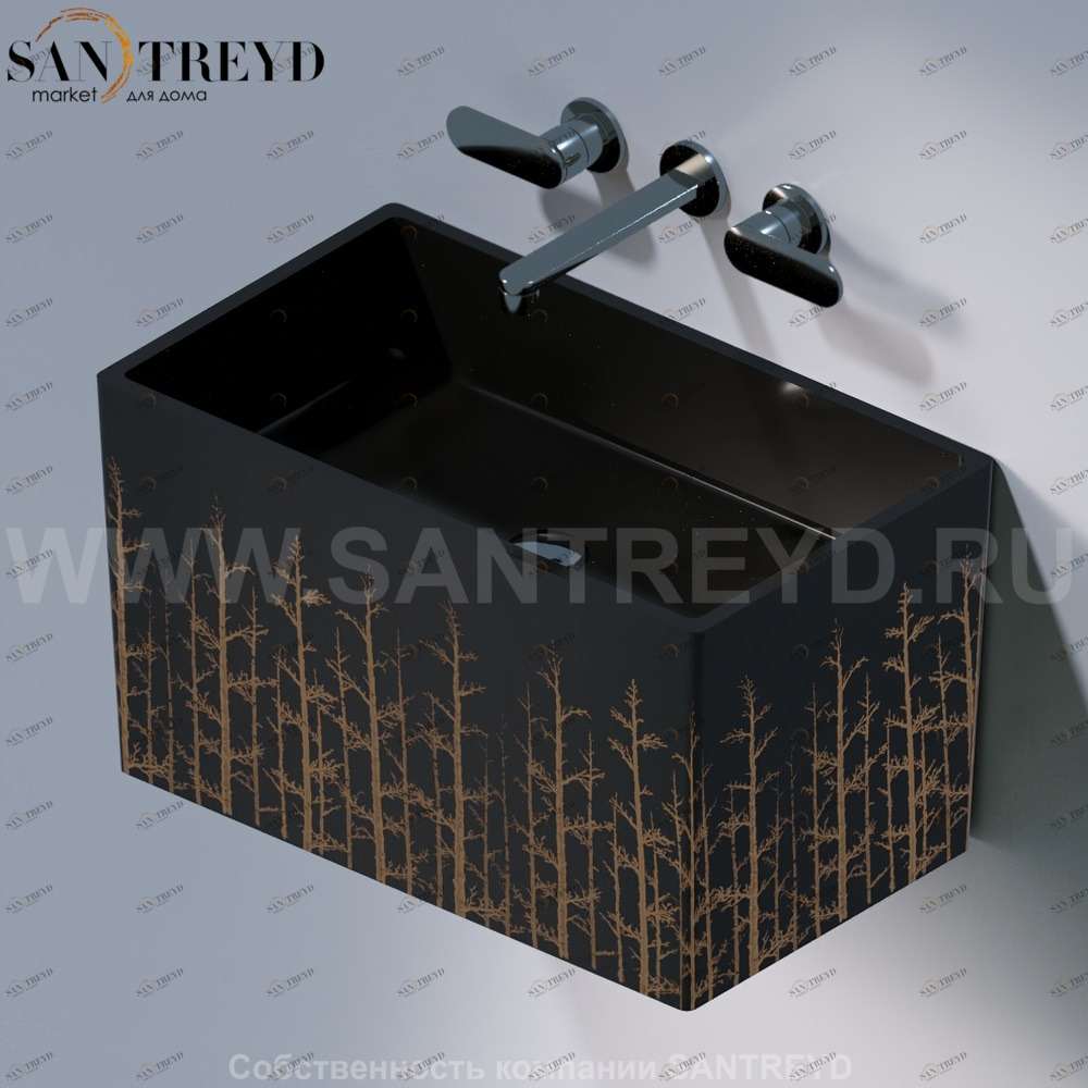 L111.406G Подвесная раковина настенная овальная A. e T. Italia TOWER черная AeT ITALIA