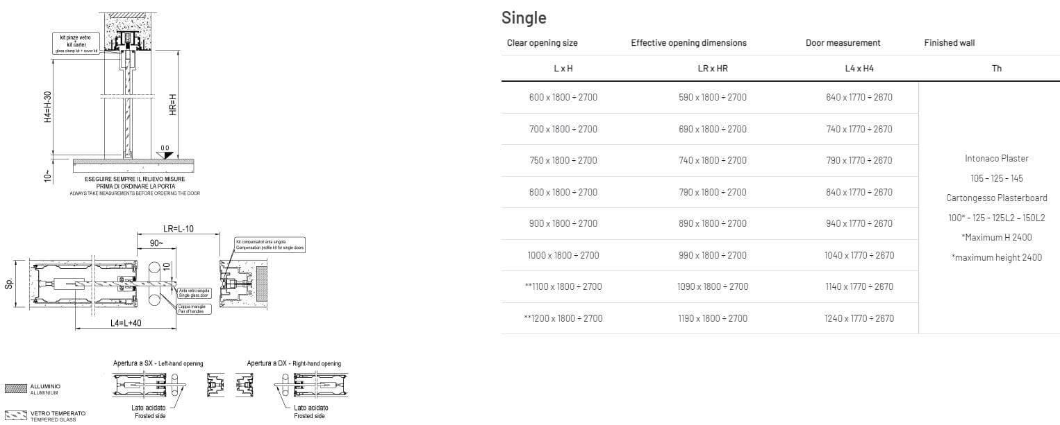 Стеклянная стена заподлицо двери Scrigno ARIA FILO MURO ARCH-00054410 - Вид №2