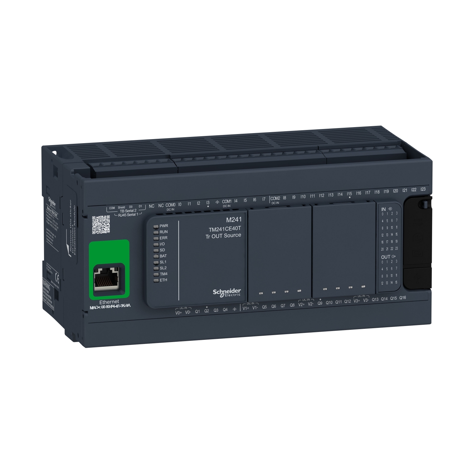TM241CE40T БАЗОВЫЙ БЛОК M241-40IO ТРАНЗИСТ ИСТОЧНИК ETHERNET Schneider Electric 