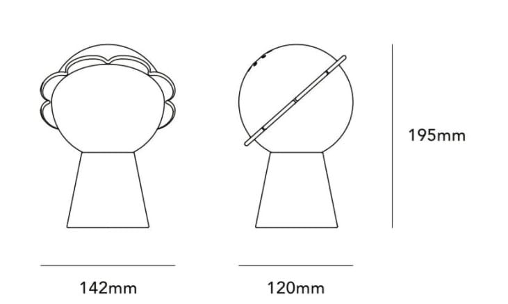 Светодиодная настольная лампа из поликарбоната In Stock Qeeboo ARCH-00134411 - Вид №1