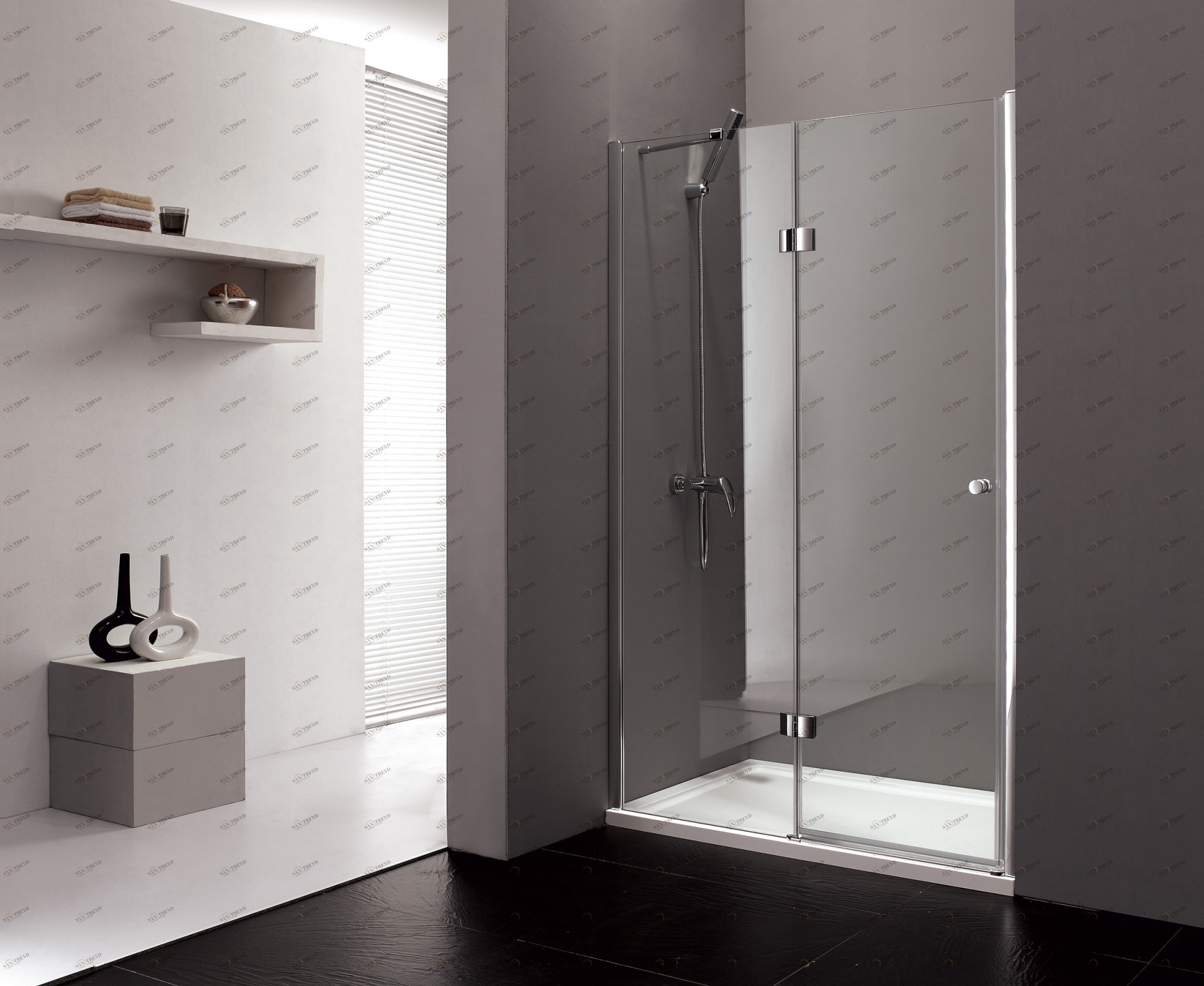 Душевая дверь в нишу CEZARES VERONA-W-B-12-90-P-Cr-L