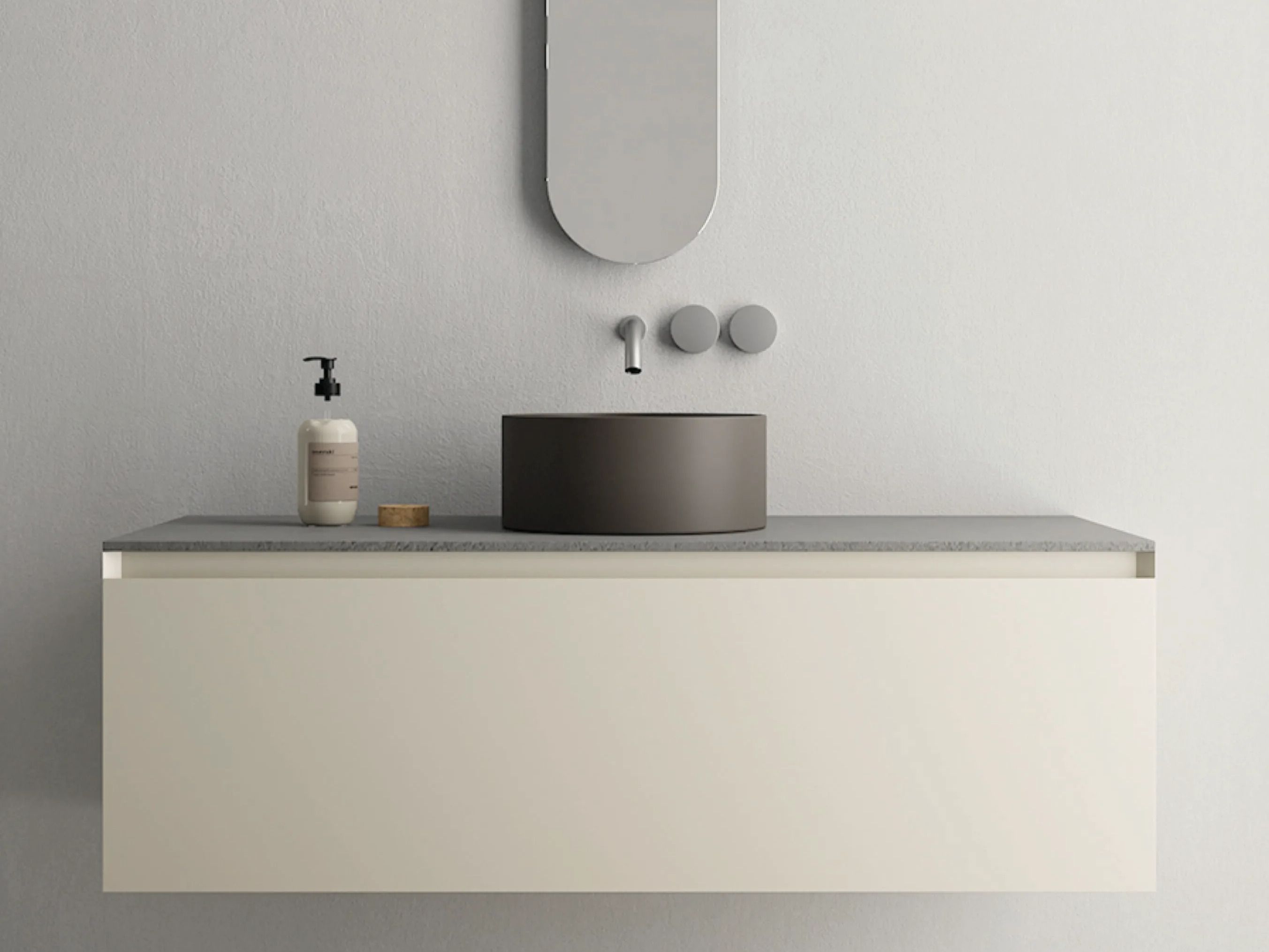 МДФ подвесной шкаф для умывальника с ящиком Nic Belt ARCH-00091257