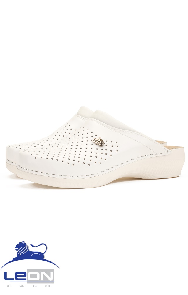 62031 Сабо "Leon LIGHT" женские белые LEON  Сабо и сланцы размер 38 