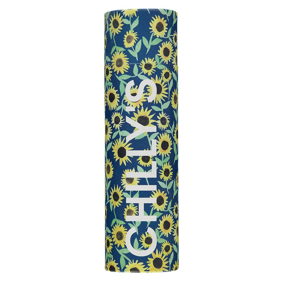 Термос 500 мл синий с желтым Floral Sunflower CHILLY'S BOTTLES ДИЗАЙНЕРСКИЕ 00-3947981 Желтый;синий  - Вид №5