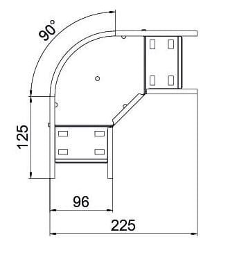 Изогнутый стальной канал OBO Bettermann BlackLine ARCH-00033482 - Вид №4