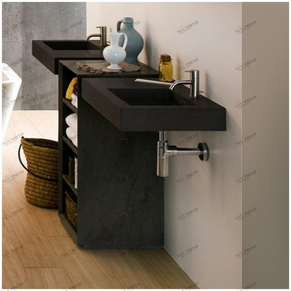 L5816DX Подвесная раковина настенная овальная Neutra Design  черная 