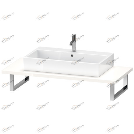 XL104C02222 X-Large Консоль для накладной и встраиваемой сверху раковины компакт Белый глянцевый декор Duravit