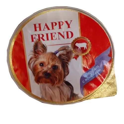 ПР0022166 Корм для собак Паштет с ягнёнком конс. 125г HAPPY FRIEND 