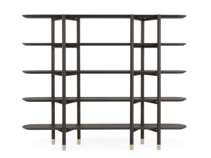 Деревянный двухсторонний книжный шкаф