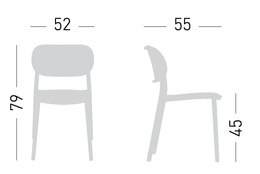 Штабелируемый стул из инженерного пластика GABER Nuta ARCH-00121313 - Вид №9