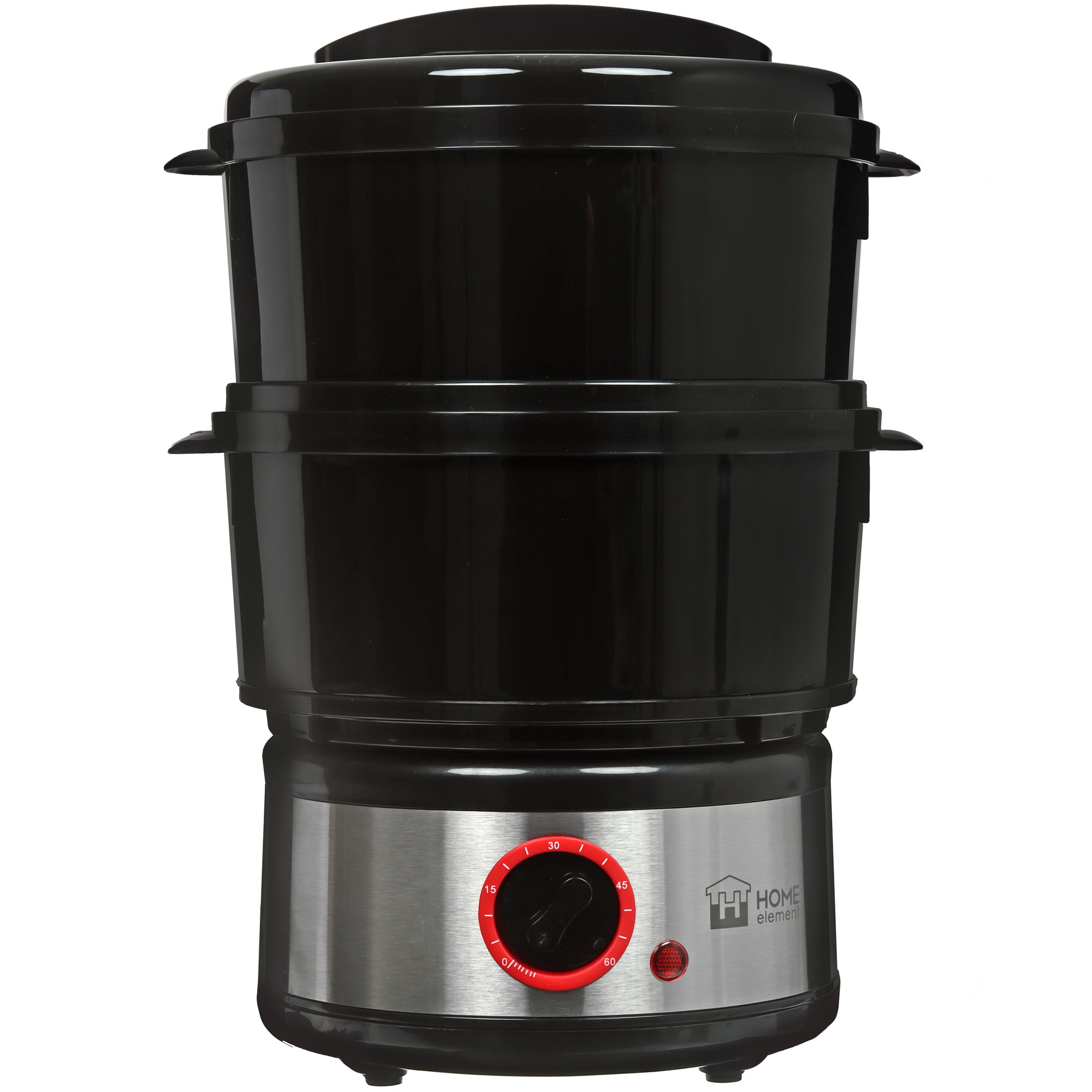 9058604 Пароварка Home Element HE-FS1501 черный STDN-0108770 - Вид №1