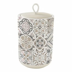 Банка фарфоровая для сыпучих продуктов 19 см серая Casadecor EASY LIFE CASADECOR 00-3946436 Серый