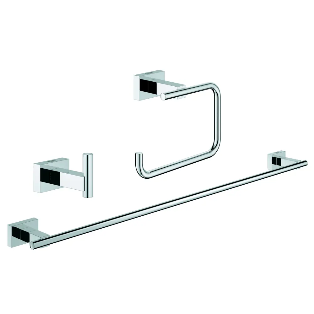 Набор аксессуаров для ванной Grohe Essentials Cube 3 предмета цвет хром 88280366 STLM-2028682