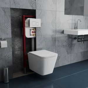 92040955 Комплект BAUEDGE NEO45700-TOWLT190403S-Q00014 6 в 1: инсталляция 45, унитаз с вихревым смывом, OWL 1975 Hurricane3, сиде STLM-1535943