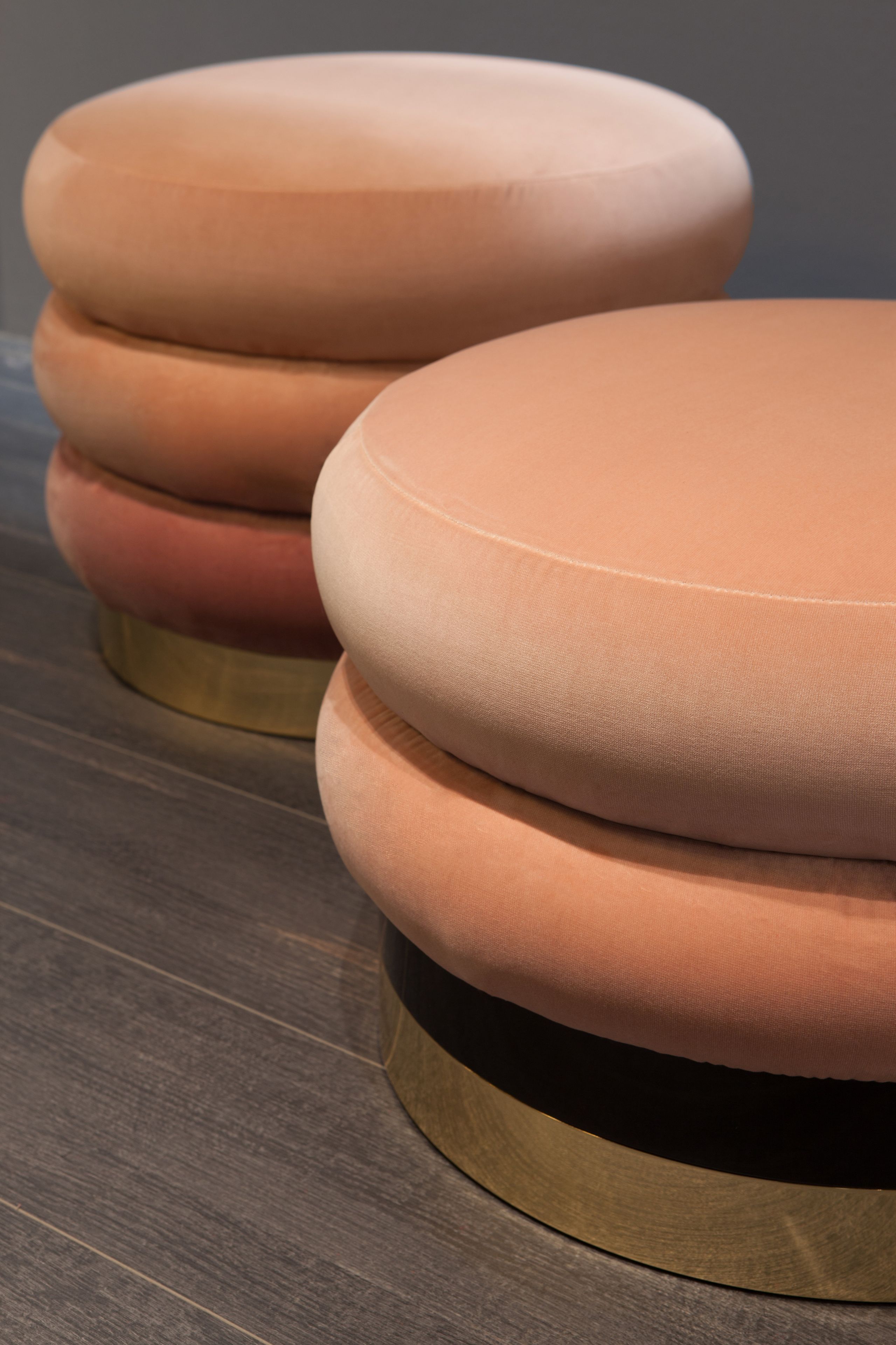 Круглый пуф из ткани Vibieffe 9235 шиньон ARCH-00134877 - Вид №6