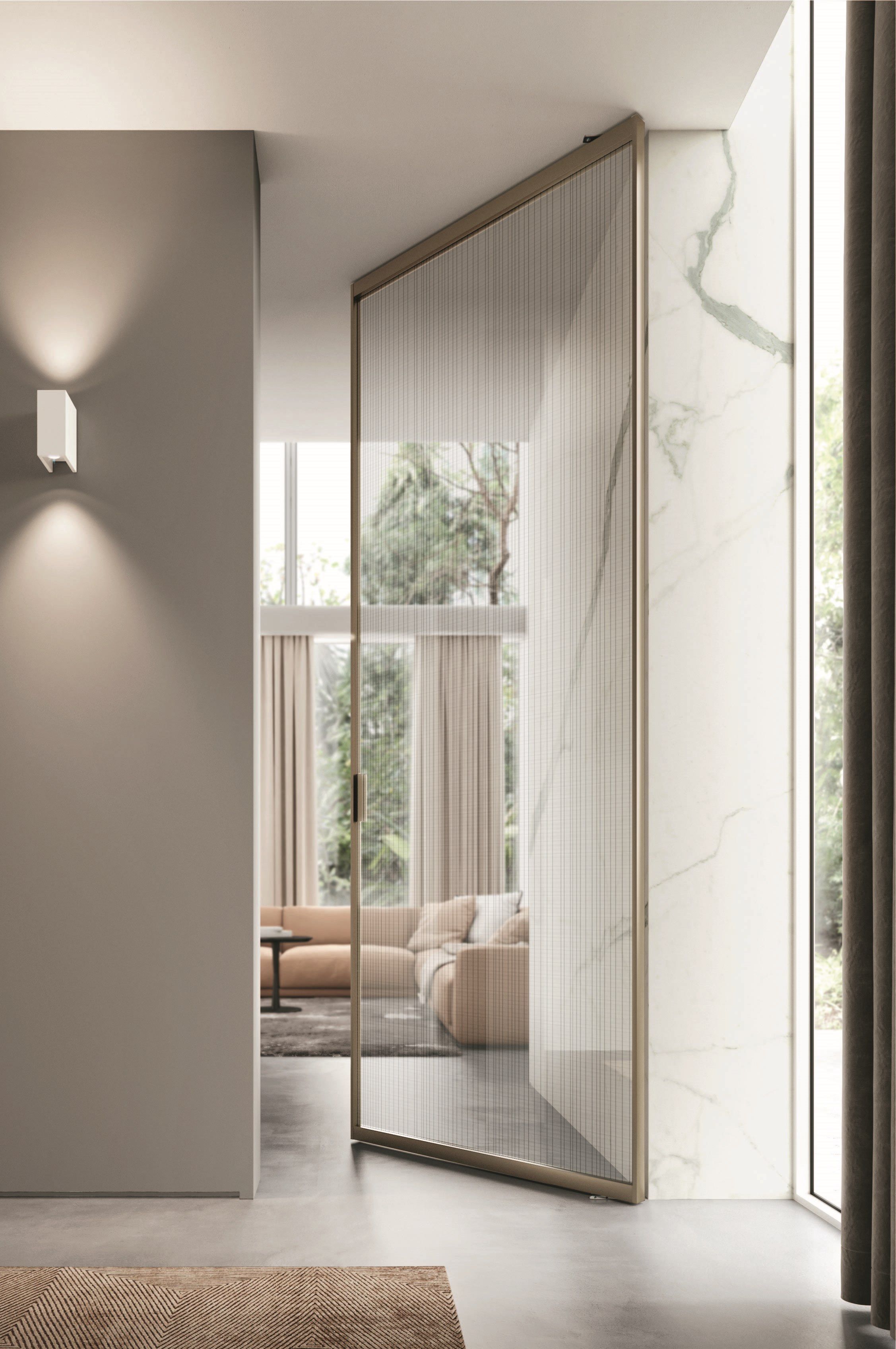 Раздвижные двери из стекла и алюминия BLUINTERNI Quadro-Bilico ARCH-00074043 - Вид №1