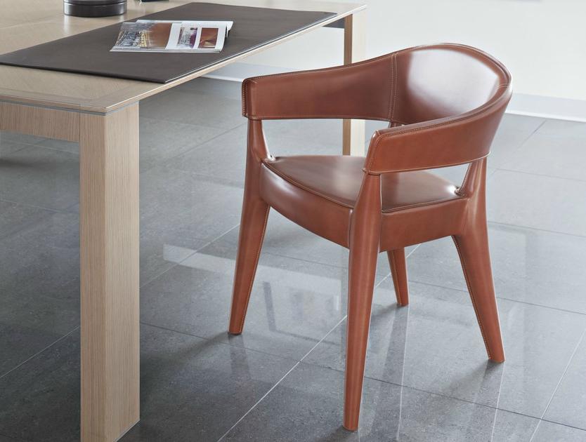 ALMA DESIGN Кожаное кресло с подлокотниками Jo sun-id-1435233 - Вид №3