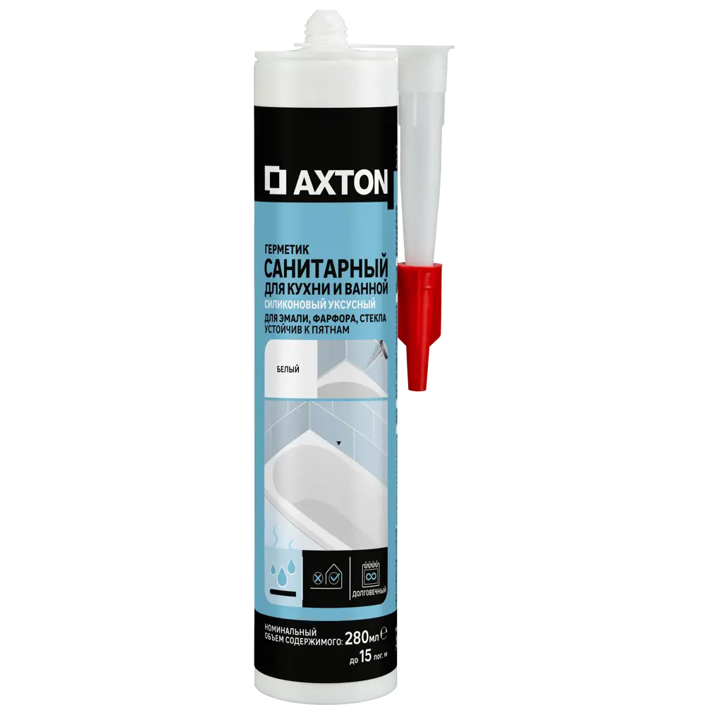Силиконовый герметик Axton для ванной и кухни - надежная защита от влаги 85272194 STLM-0060699
