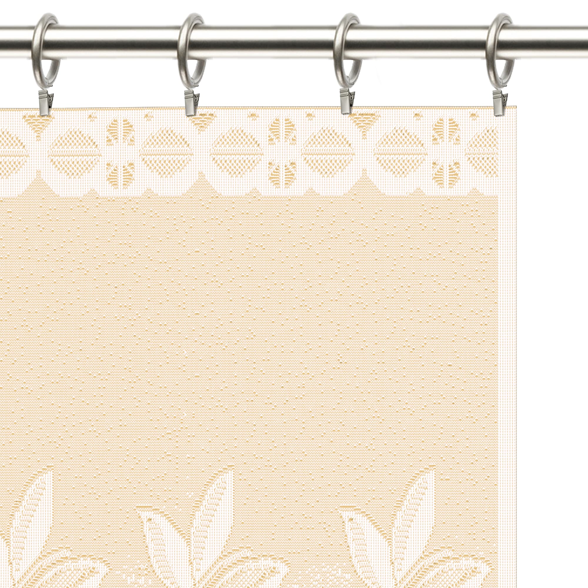 14201401 Занавеска для кухни «Ягода», 145х70 см, жаккард, цвет молочный Santreyd  - Вид №5
