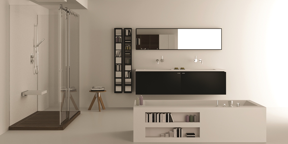 Moma Design Шкаф-пенал подвесной 1800 Display черный DSP03180LO - Вид №1